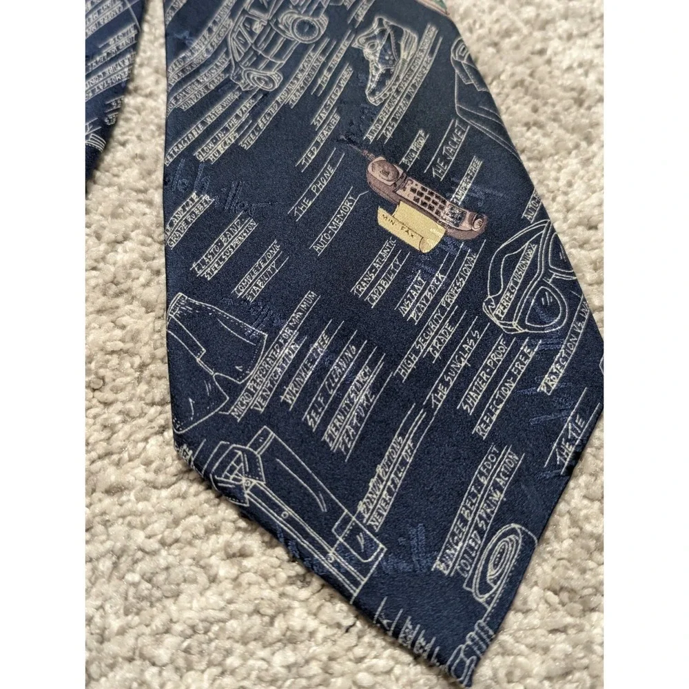 Nicole Miller Retro Electronic Tie Novelty 100% Silk Necktie Print 1994 Vintage